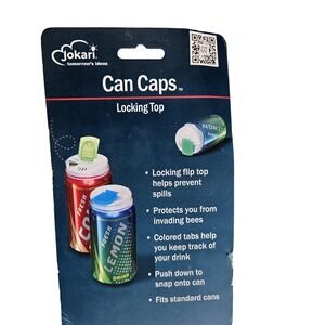 Jokari Can Caps Locking Top 4 Pack Soda Can Covers Spill Proof Keep‎ Bugs Out